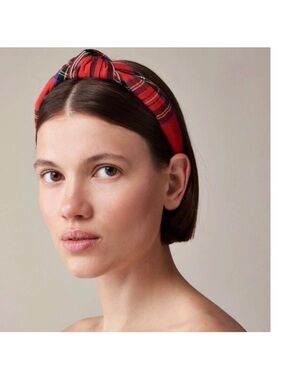 J. Crew Tartan Plaid Knot Headband, NWT